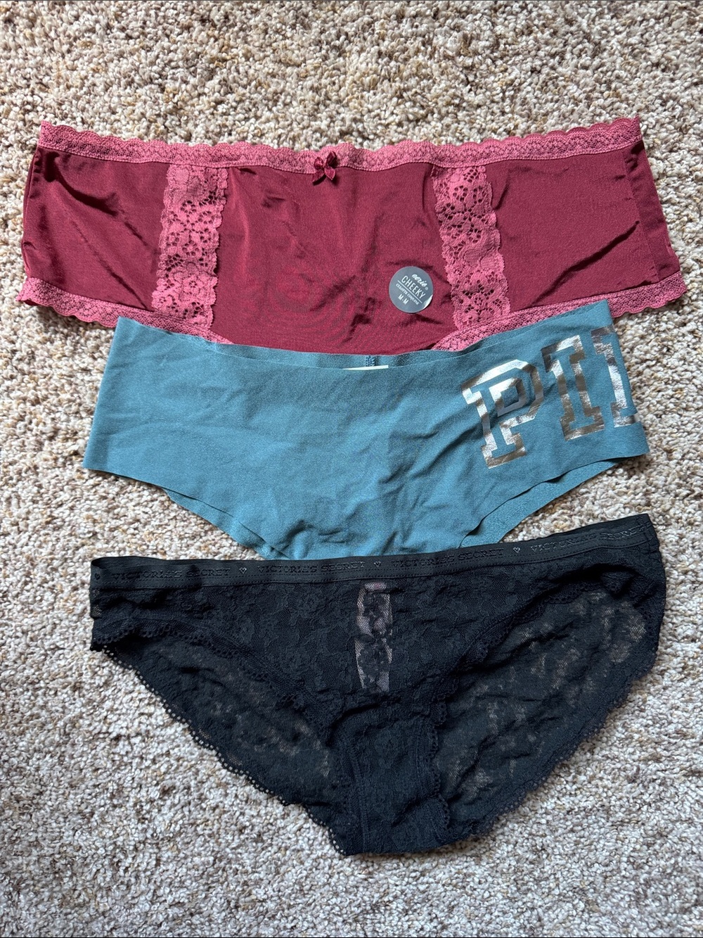 (4/$10) Lot of 3 Women’s Panties from Victoria’s Secret, PINK, and Aerie